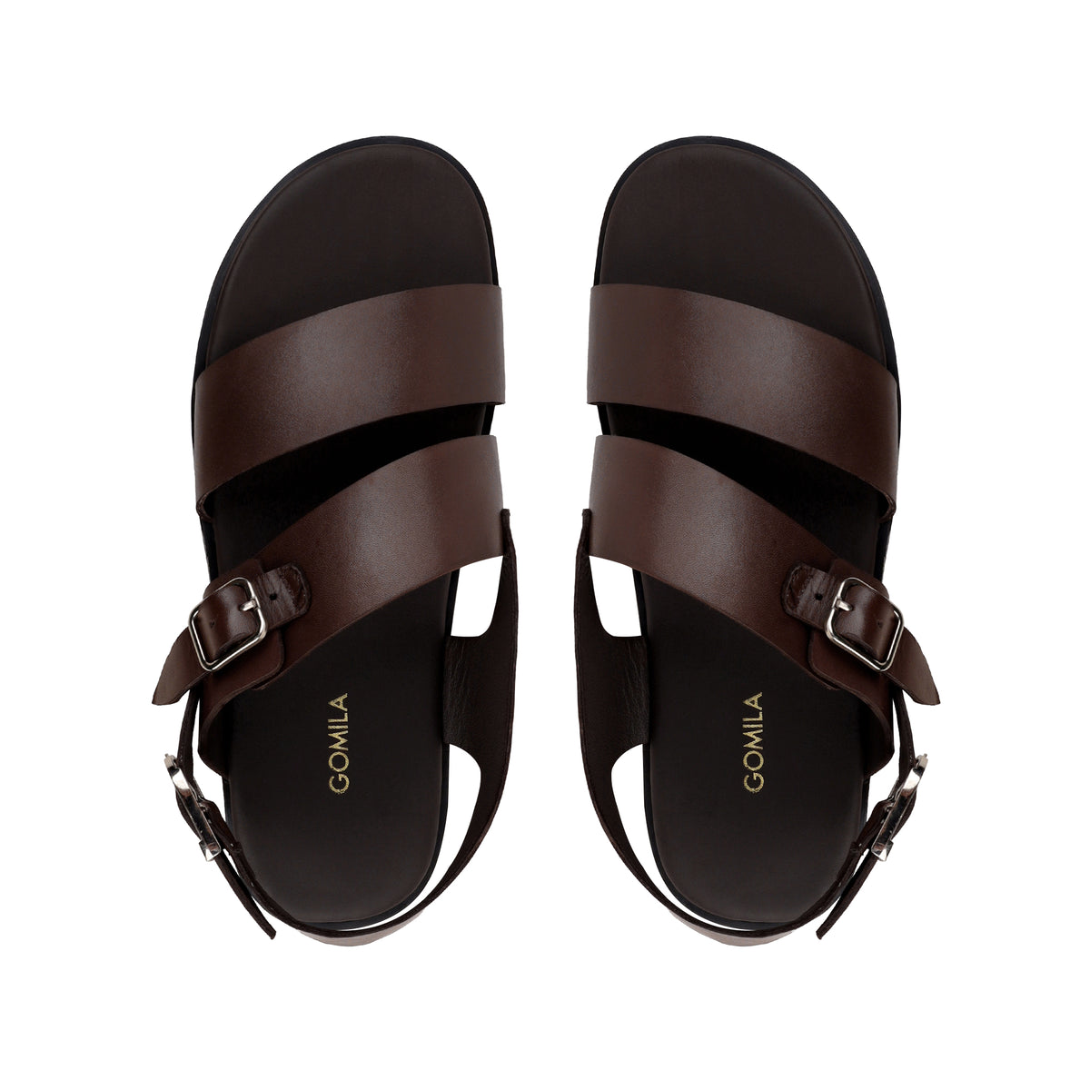 Matias - Men's Dark Brown Calf Leather Sandal