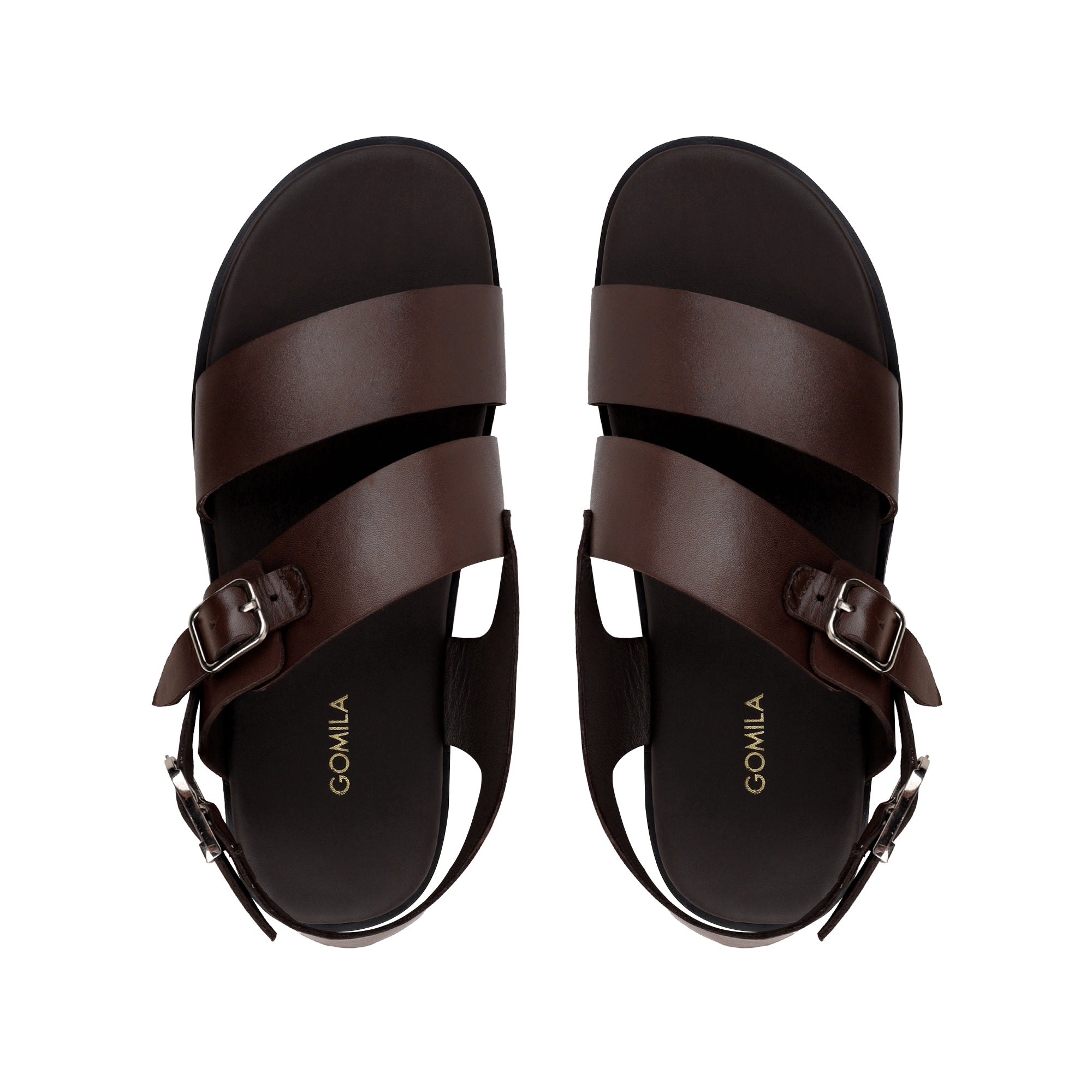 Matias - Men's Dark Brown Calf Leather Sandal