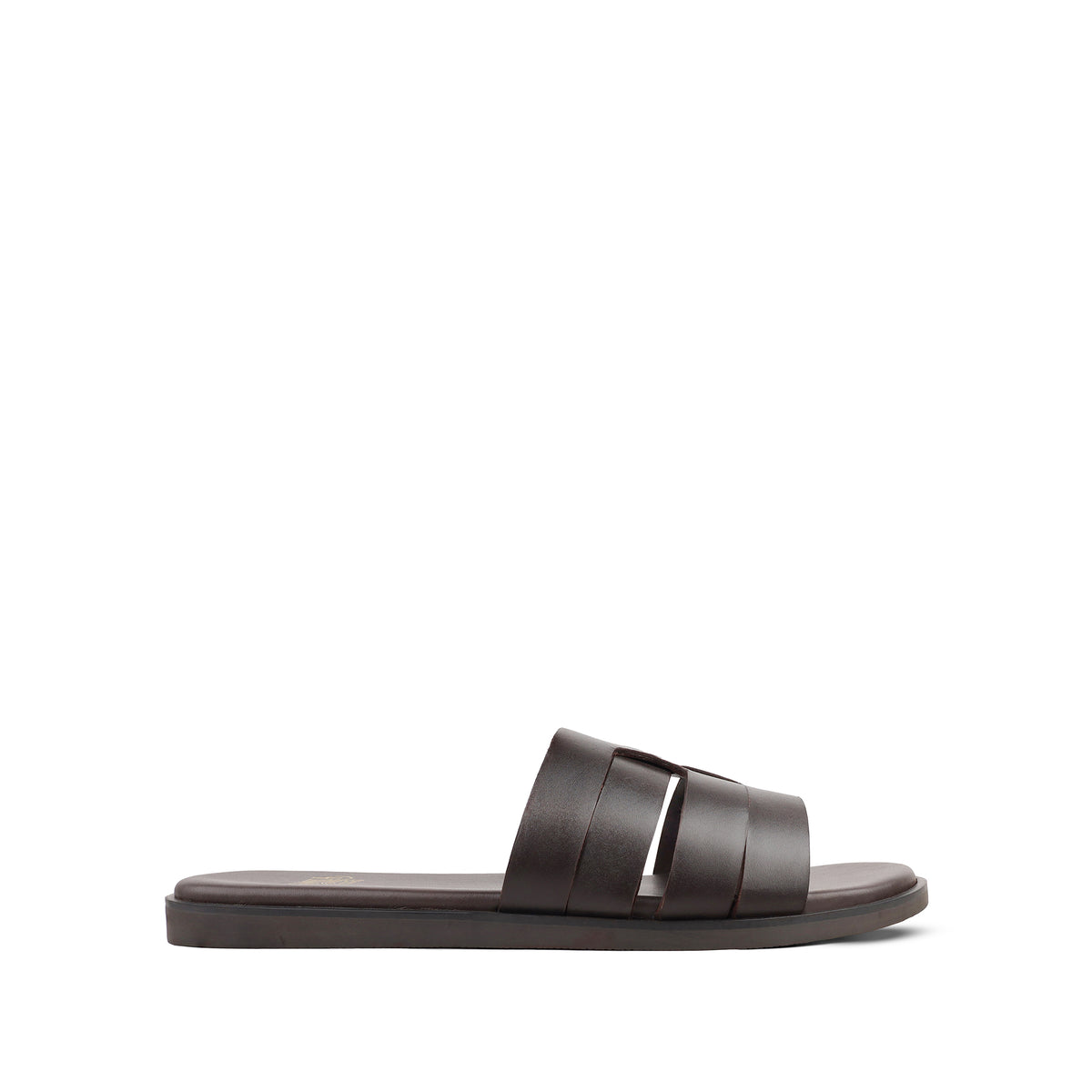 Federico - Men's Dark Brown Calf Leather Slippers