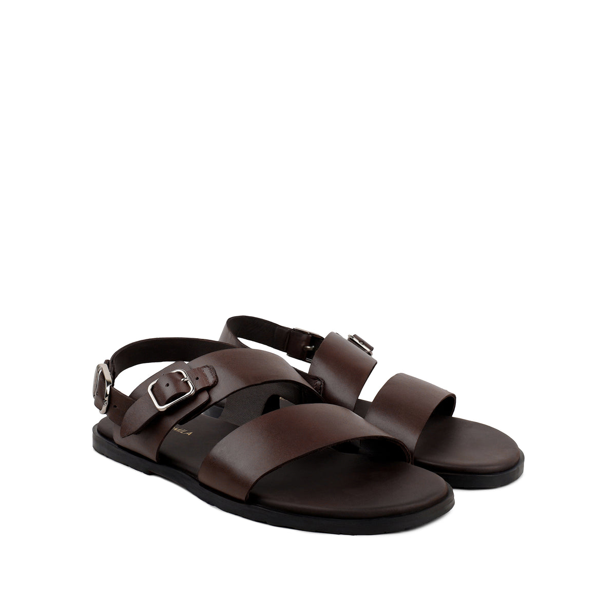 Matias - Men's Dark Brown Calf Leather Sandal