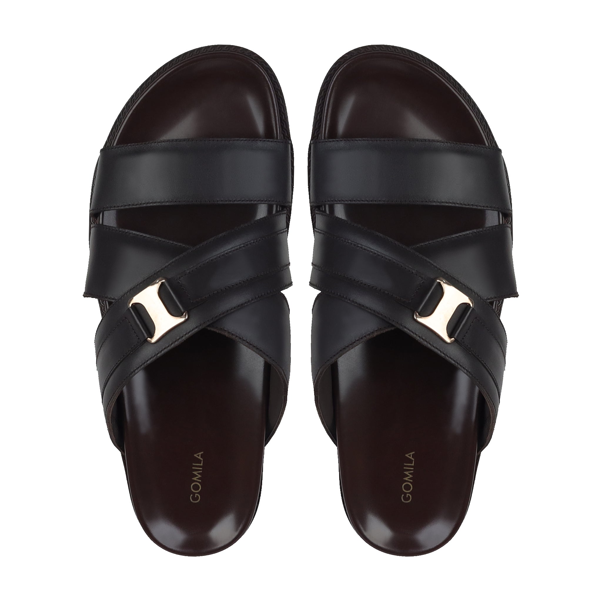 Maxon - Men's Dark Brown Calf Leather Slipper