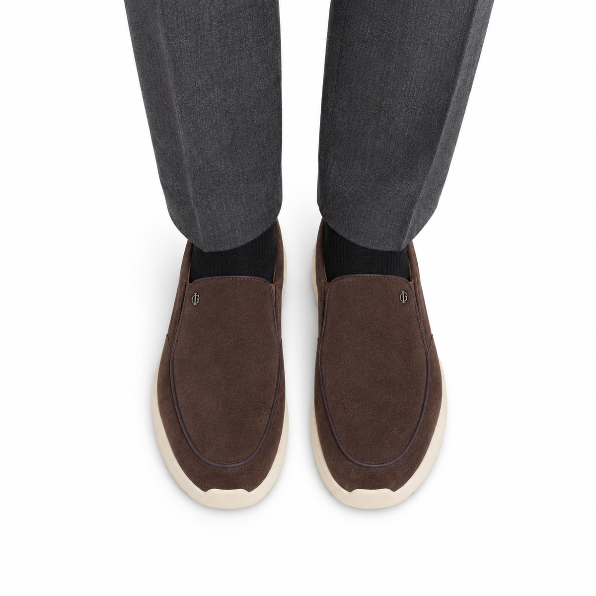Bonucci - Men's Chocolate Brown Suede Leather Sneaker