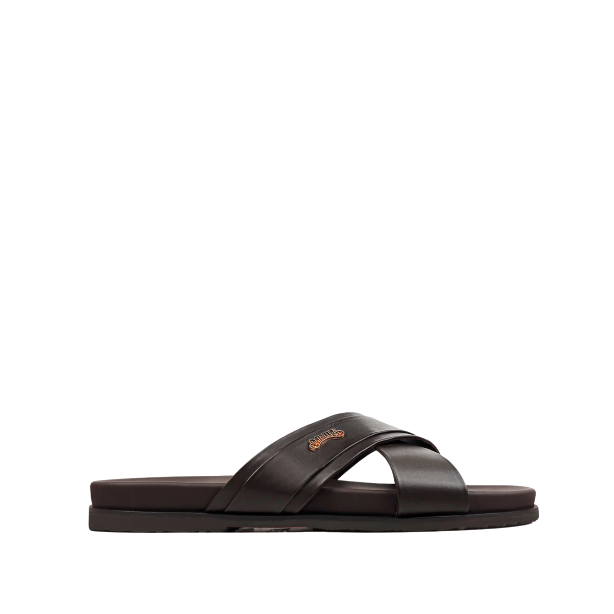 Vansi - Men's Dark Brown Calf Leather Slipper