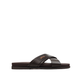 Vansi - Men's Dark Brown Calf Leather Slipper