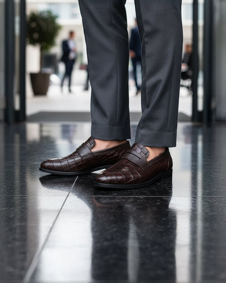 Armando - Men's Dark Brown Calf Leather Loafer