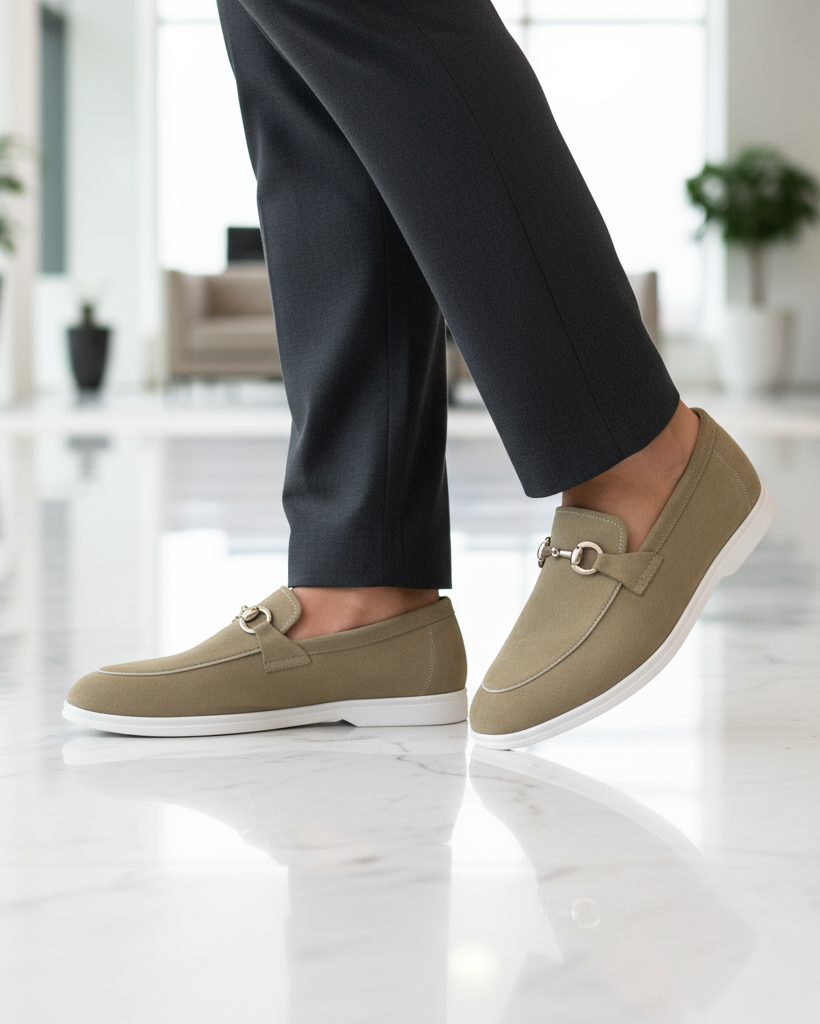 Vesco - Men's Camel Suede Loafer