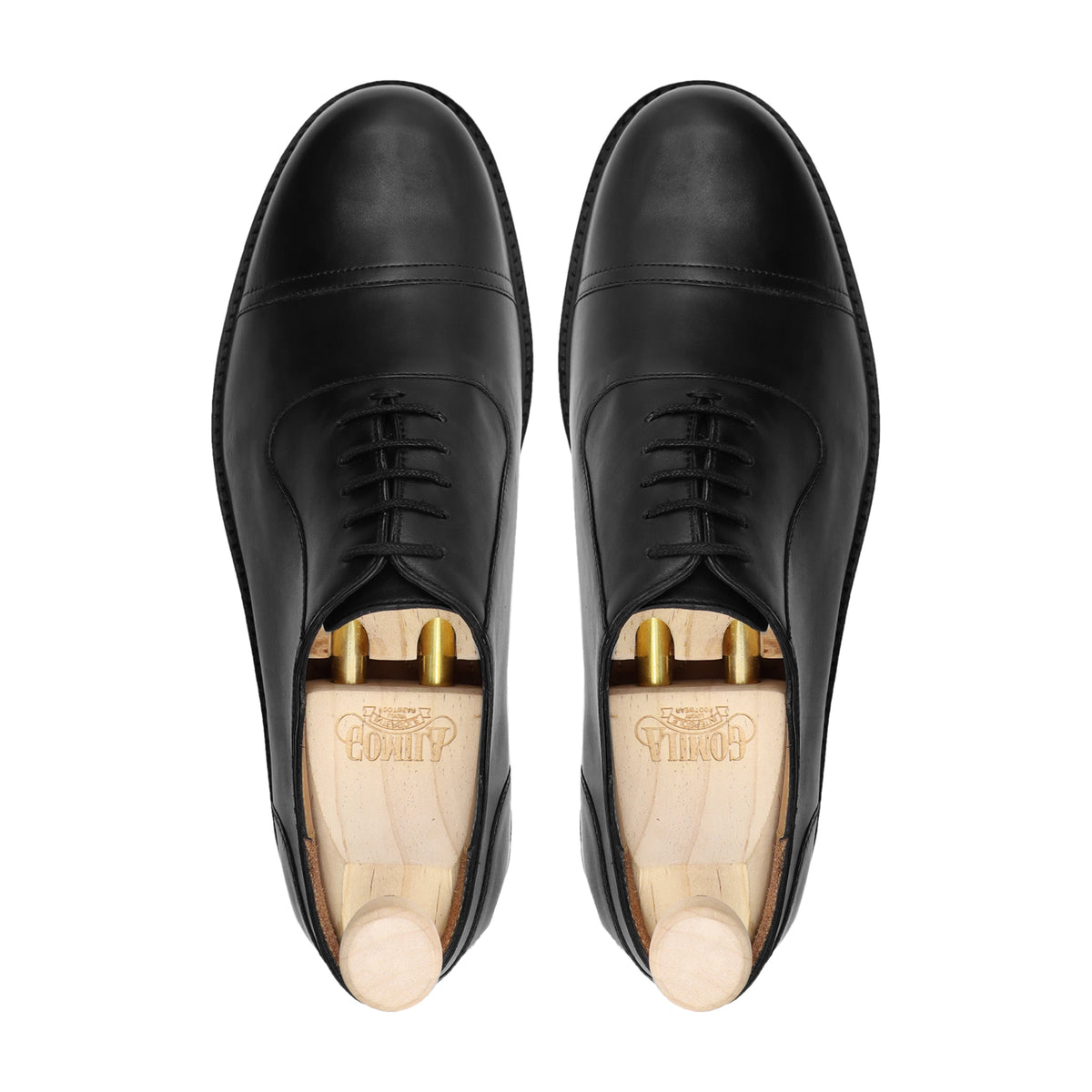 Kabul - Men's Black Calf Leather Oxford Shoe