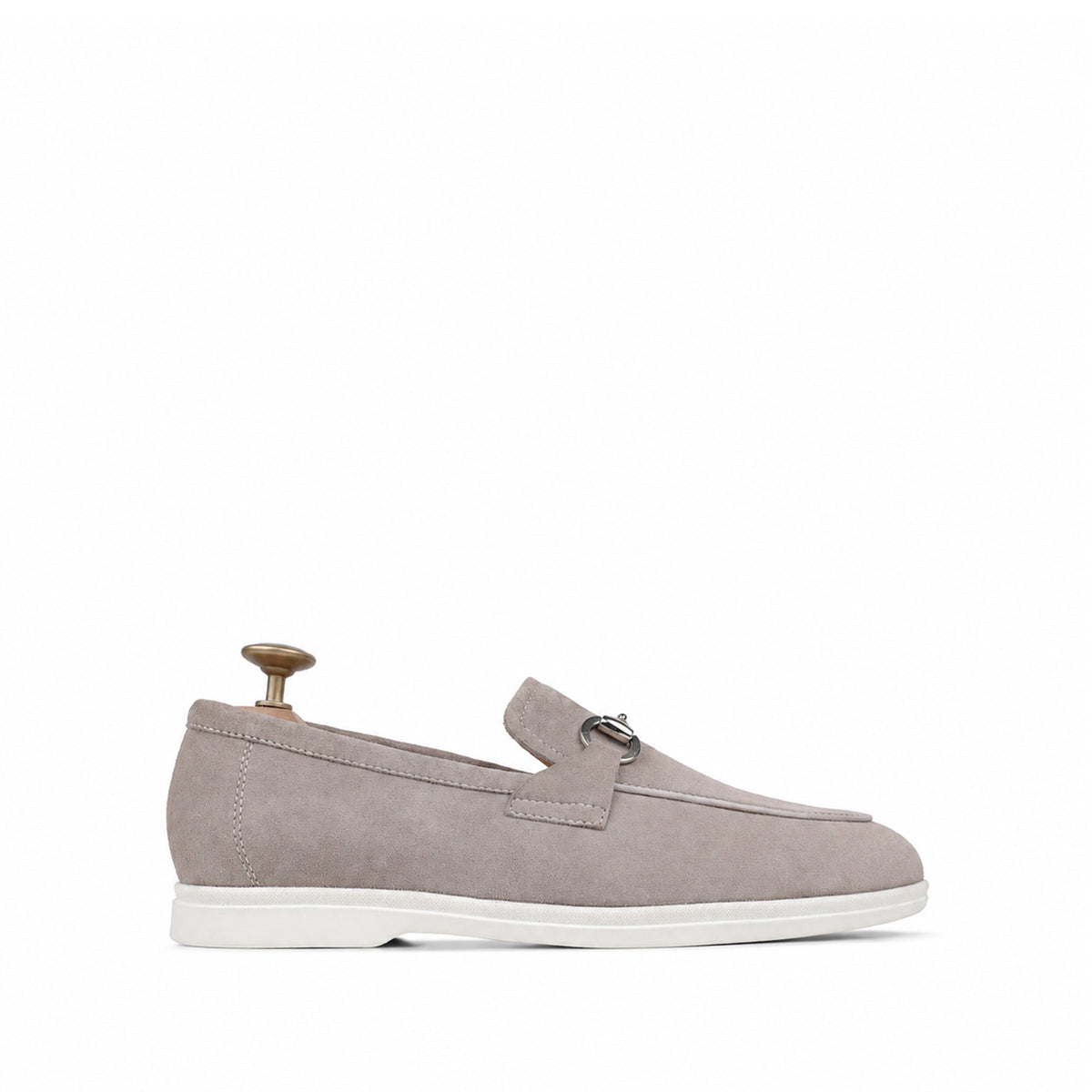 Vesco - Men's Steel Grey Suede Loafer