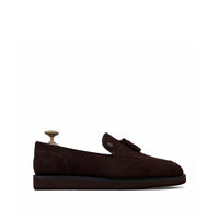 Gavin - Men's Dark Brown Suede Leather Casual