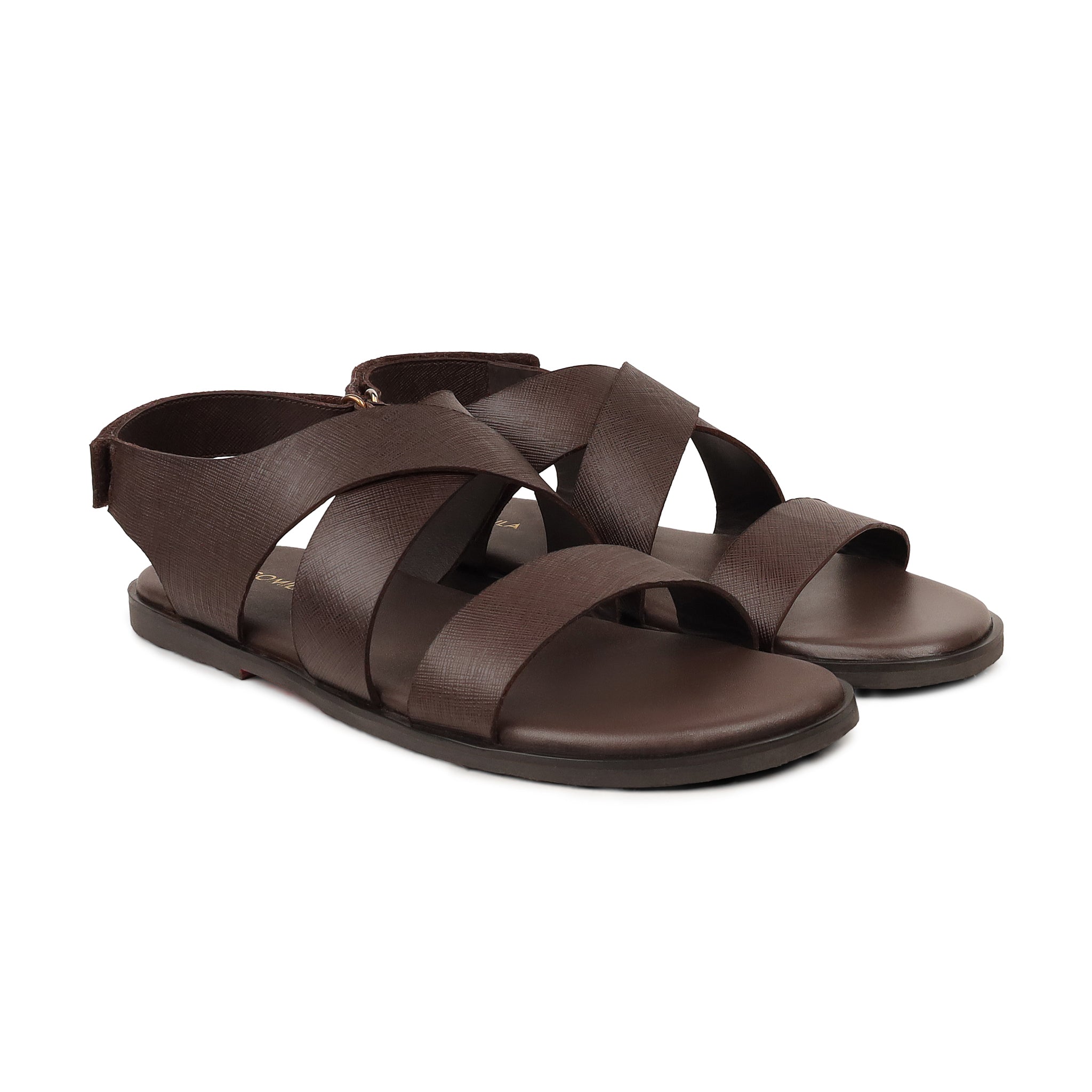 Dante - Men's Brown Calf Leather Sandal