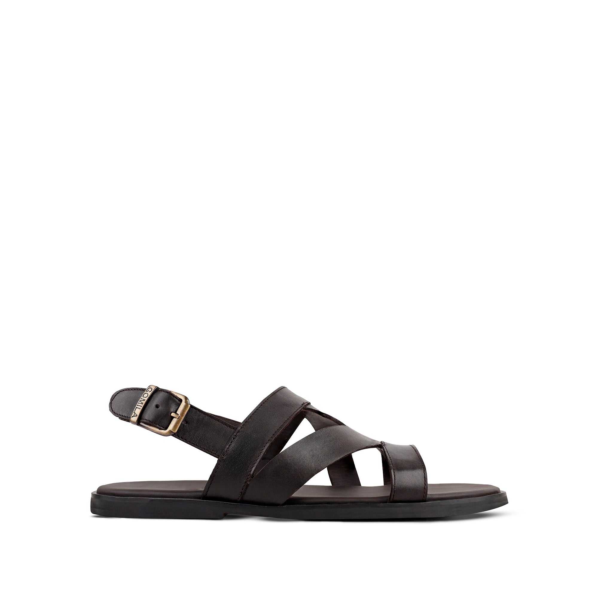 Diego - Men's Dark Brown Calf Leather Sandal
