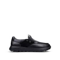 Jude - Men's Black Milled Leather Sneaker