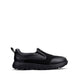 Alan - Men's Black Milled Leather & Mesh Fabric Sneaker