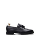 Luther - Men's Black Calf Leather & Crocodile Printed Loafer