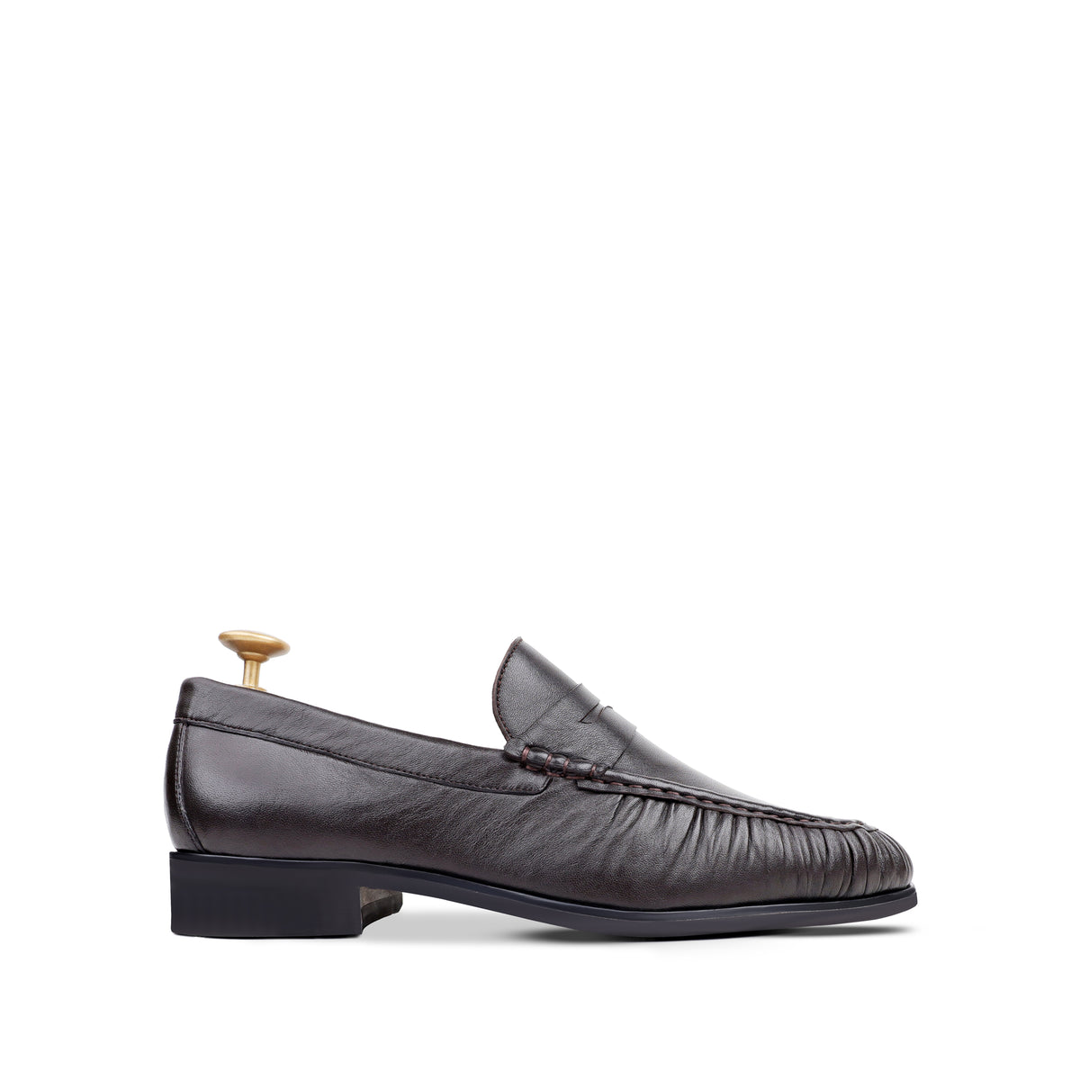 Alexis - Men's Dark Brown Sheep Skin Leather Loafer