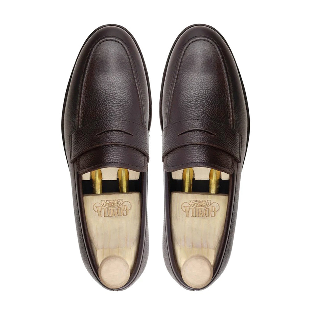 Bruin - Men's Dark Brown Pebble Grain Leather Loafer