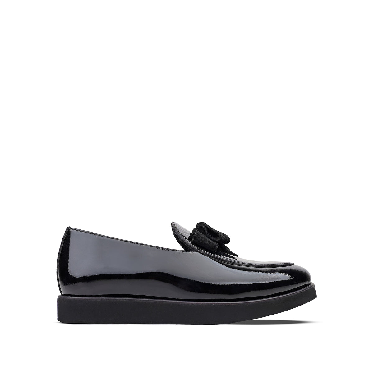 Kody - Children's Black Box Leather Loafers