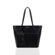 Demi - Black Milled Faux Leather Hand Bag