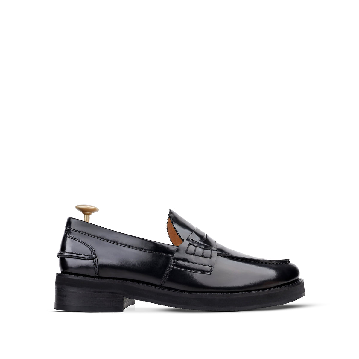 Collin - Men's Black Box Leather Loafer