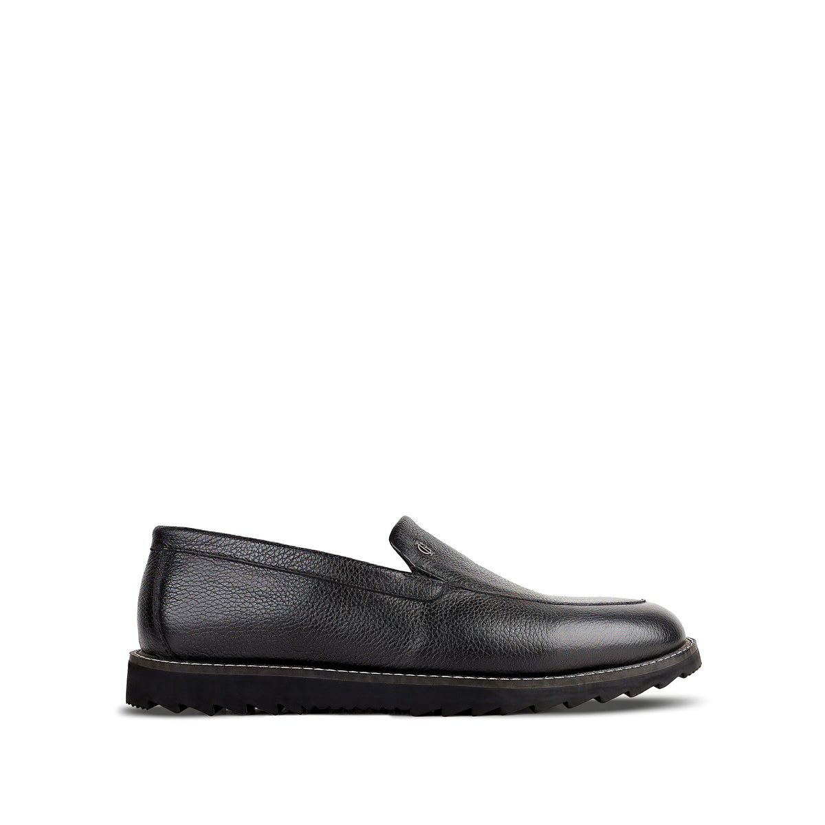 Neil - Men's Black Milled Leather Sneaker