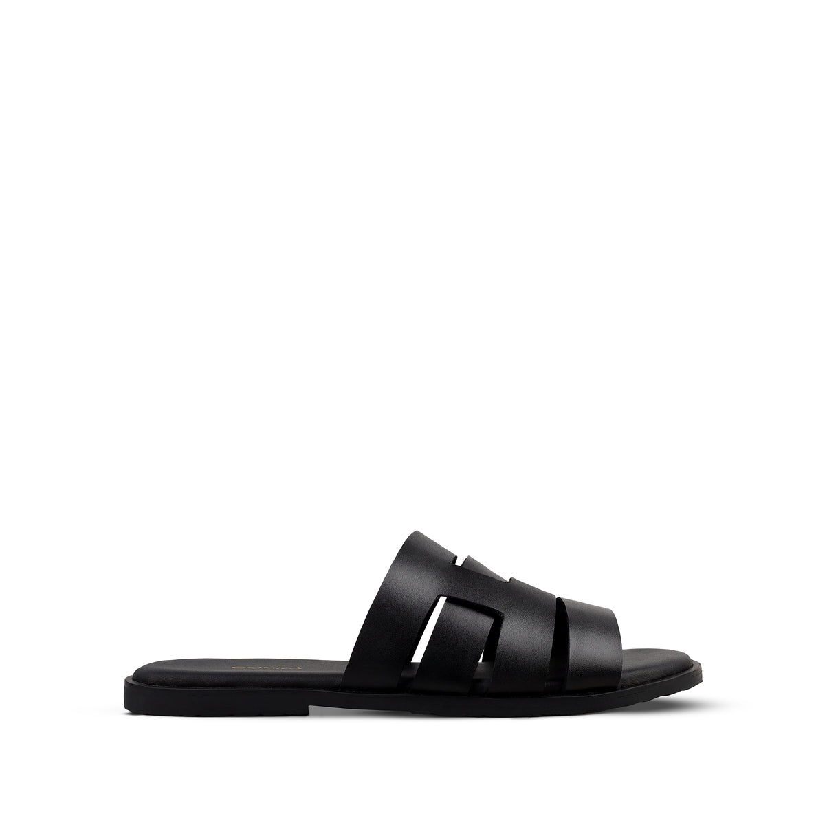 Caswell - Men's Black Calf Leather Slipper