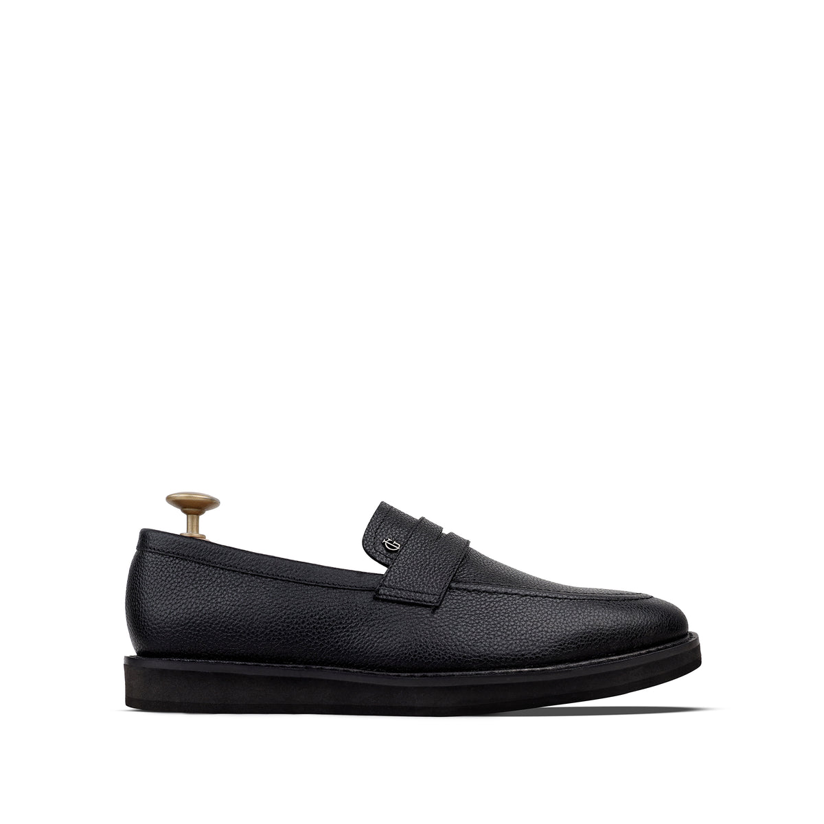 Emory - Men's Black Milled Leather Casual