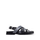 Galo - Men's Black & Grey Calf Leather Sandal