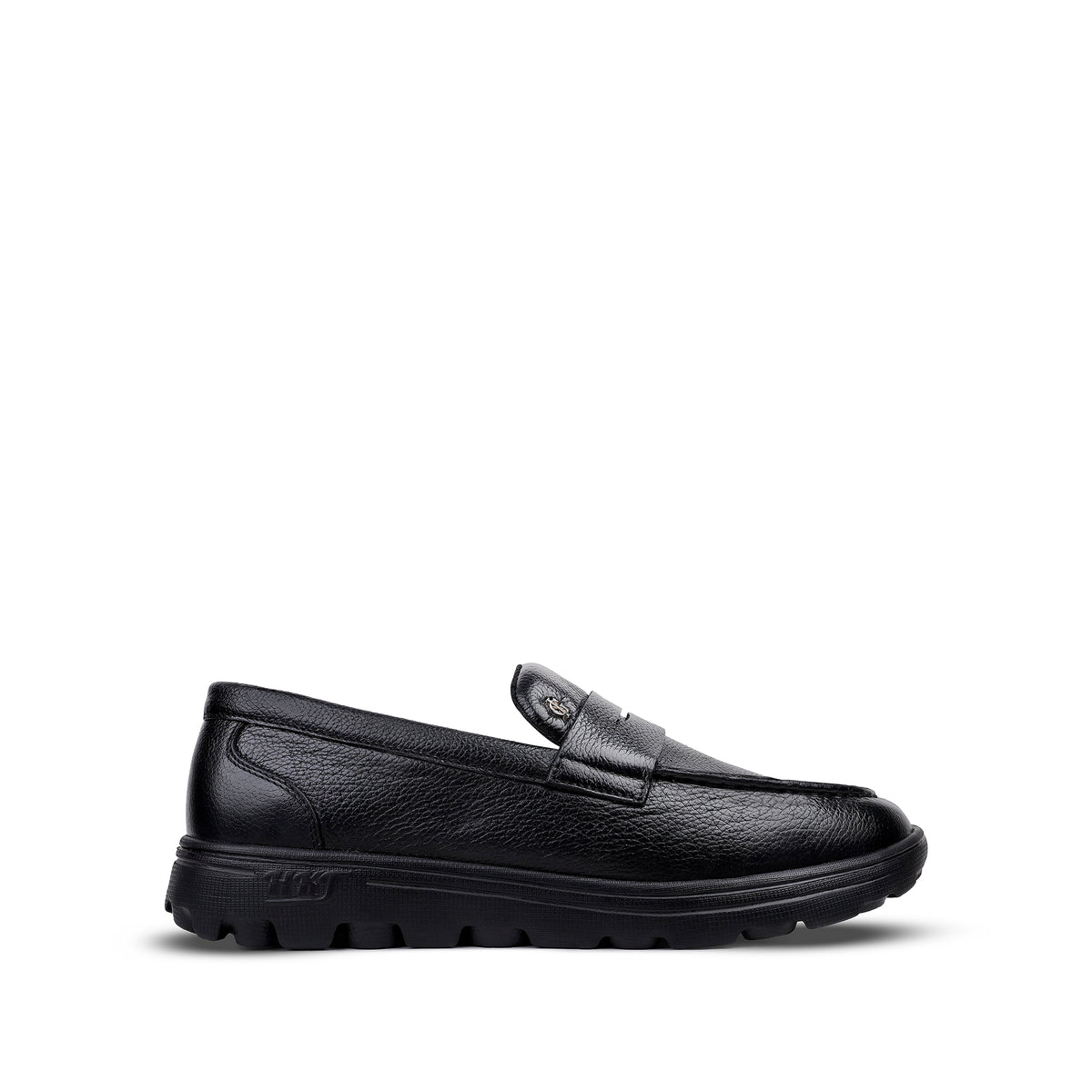 Otto - Men's Black Milled Leather Sneaker