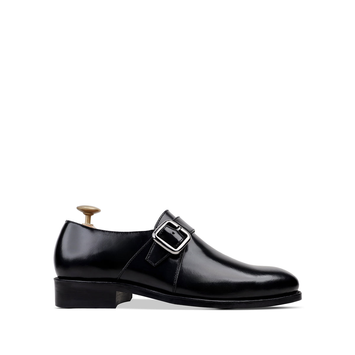 Cain - Men's Black Calf Leather Monkstrap - Goodyear Welted