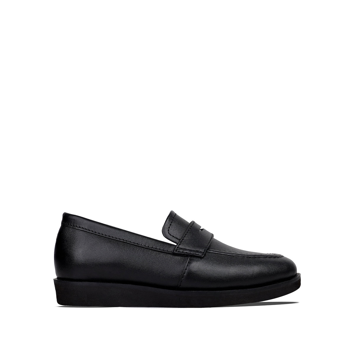 Ross - Children's Black Calf Leather Loafers