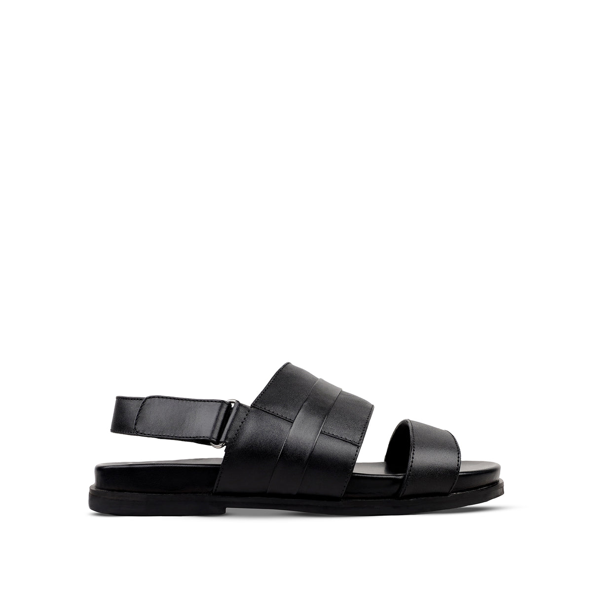 Fidel - Men's Black Calf Leather Sandal