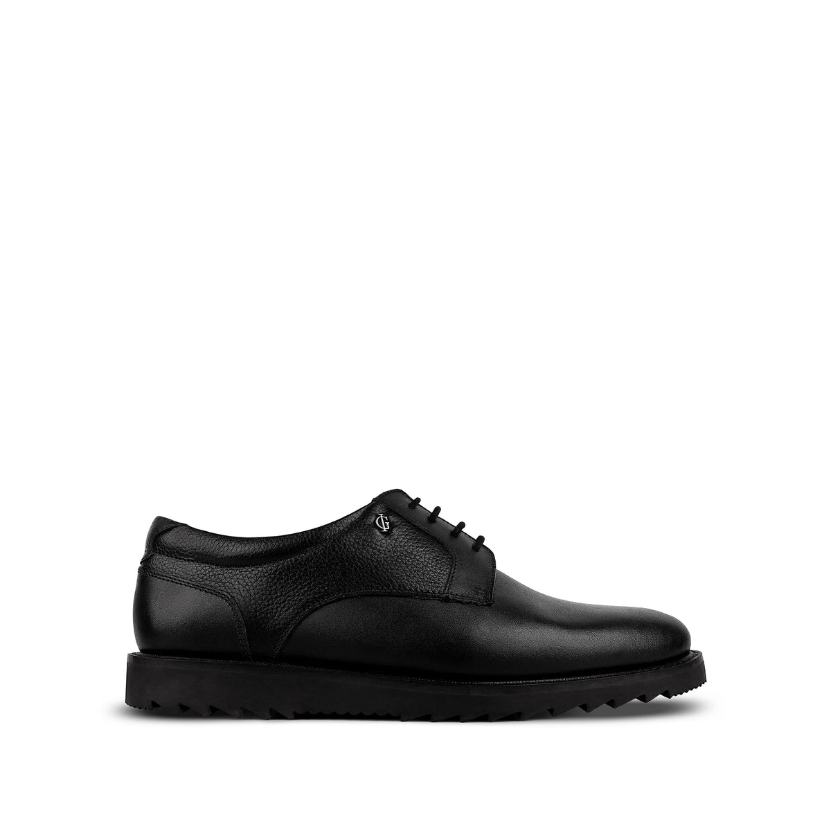Mark - Men's Black Milled Leather Derby