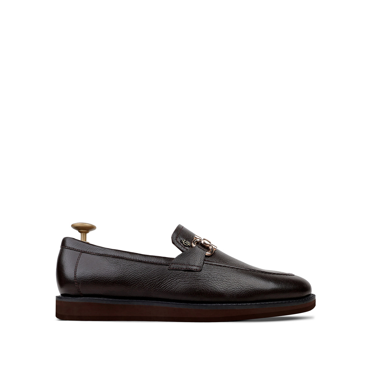 Tyler - Men's Dark Brown Milled Leather Casual