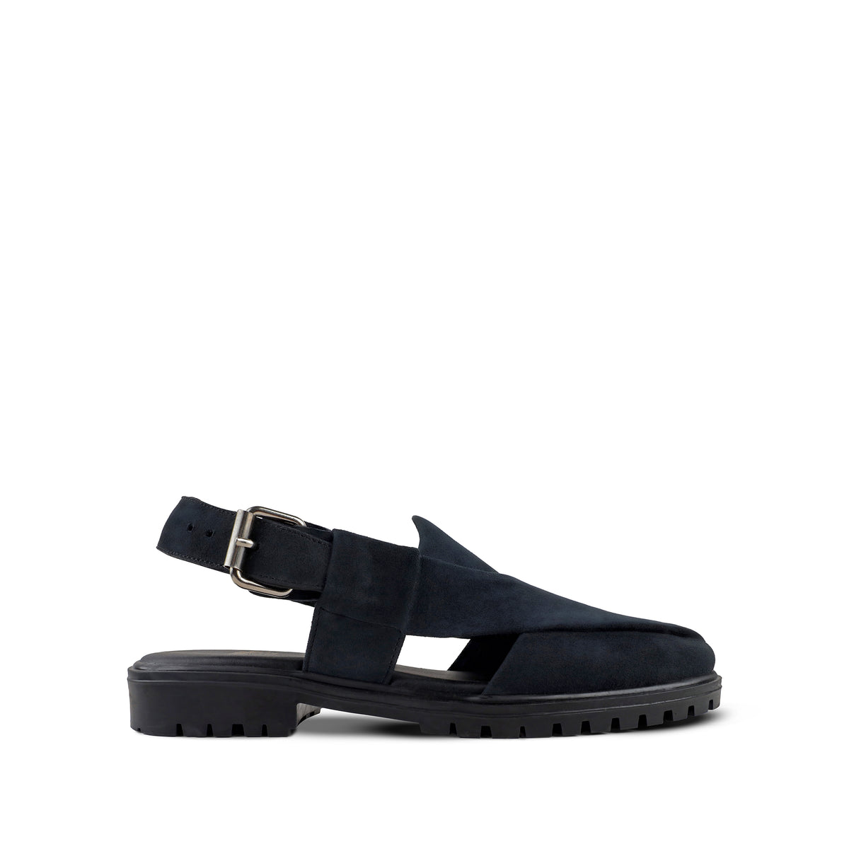 Mariano - Men's Navy Blue Suede Sandal