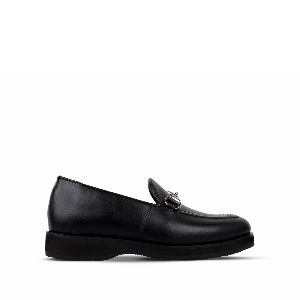 Chad - Children's Black Calf Leather Loafers