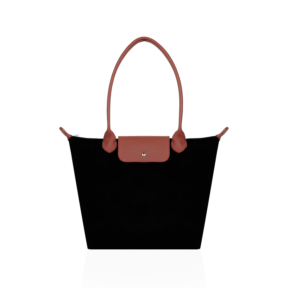 Giana - Black Suede Leather Hand Bag