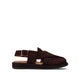 Nate - Children’s Chocolate Brown Suede Leather Sandal
