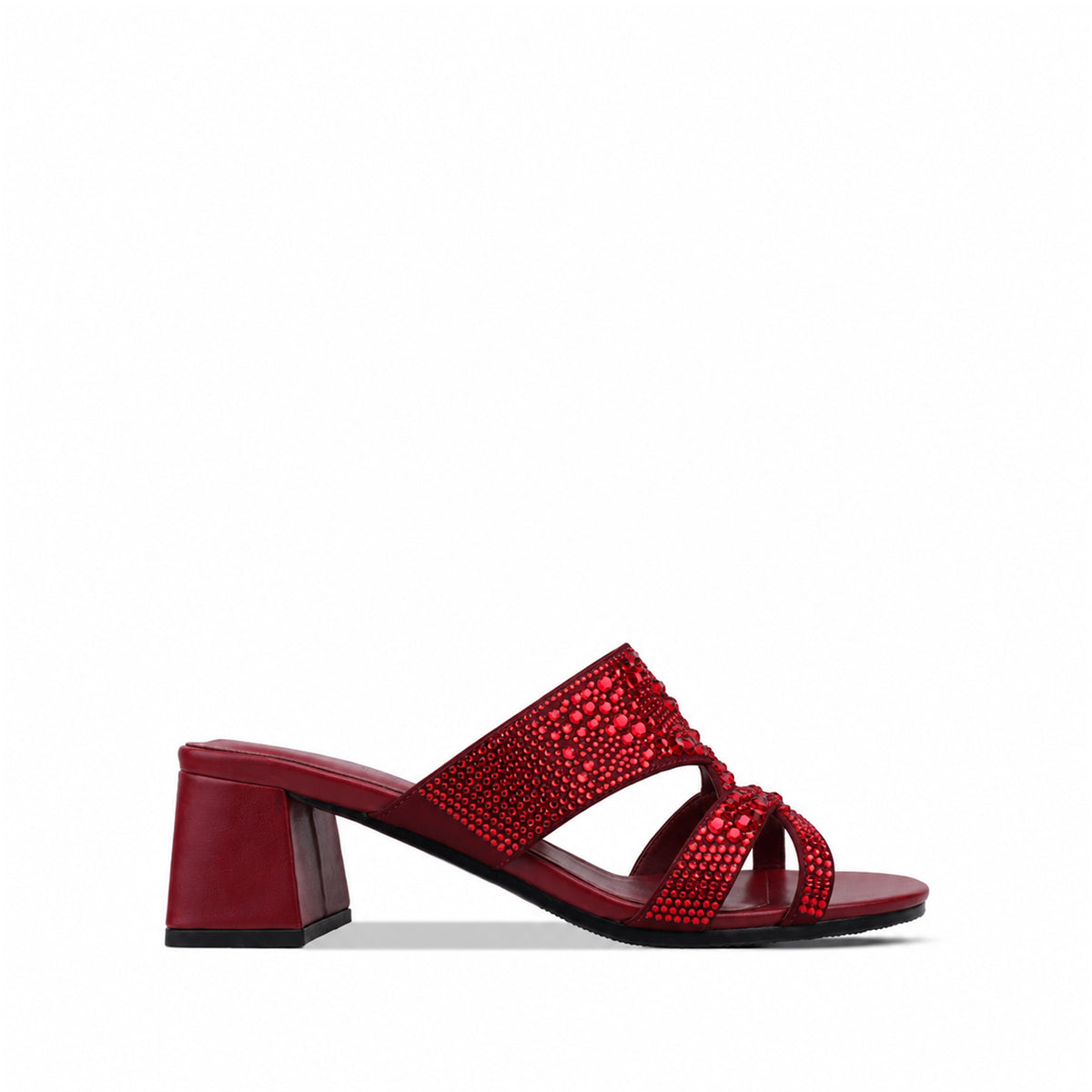Jada - Women's Oxblood Hand Set Crystals 50mm Heels