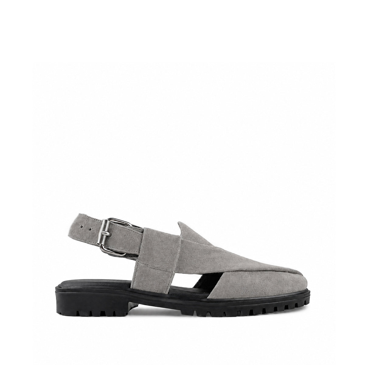 Mariano - Men's Steel Grey Suede Sandal