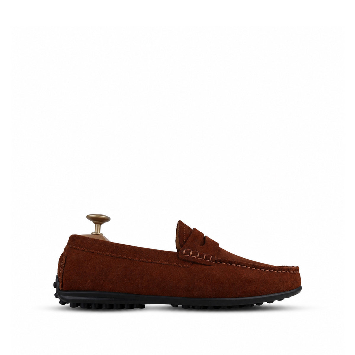Knox - Men's Cognac Split Suede Driver Shoe