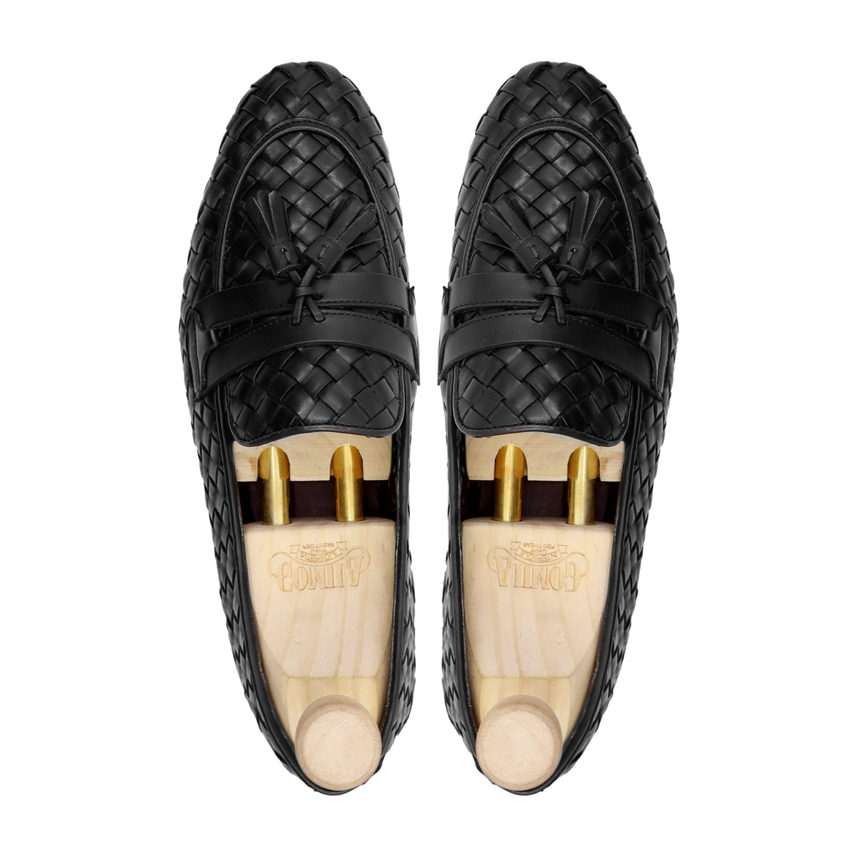 Delicacy - Men's Black Hand Woven Calf Leather Loafer