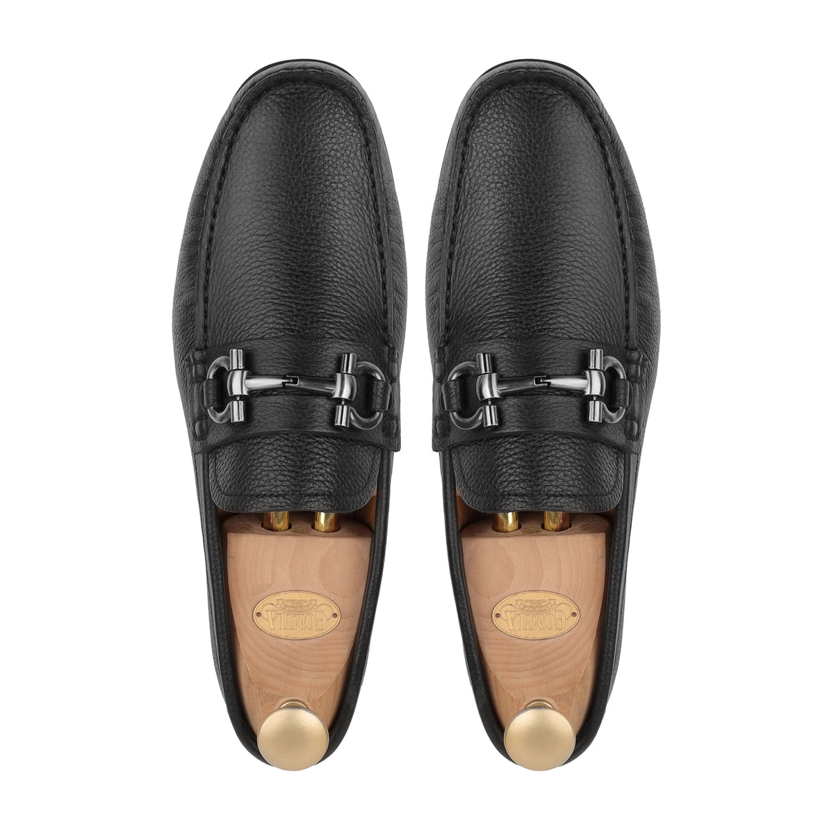 Tex - Men's Black Pebble Grain Leather Driver Shoe