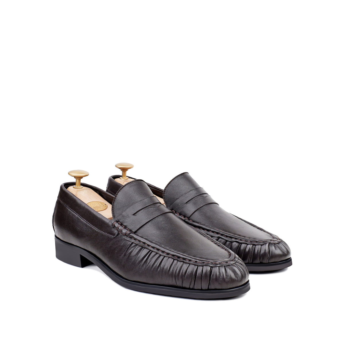 Alexis - Men's Dark Brown Sheep Skin Leather Loafer