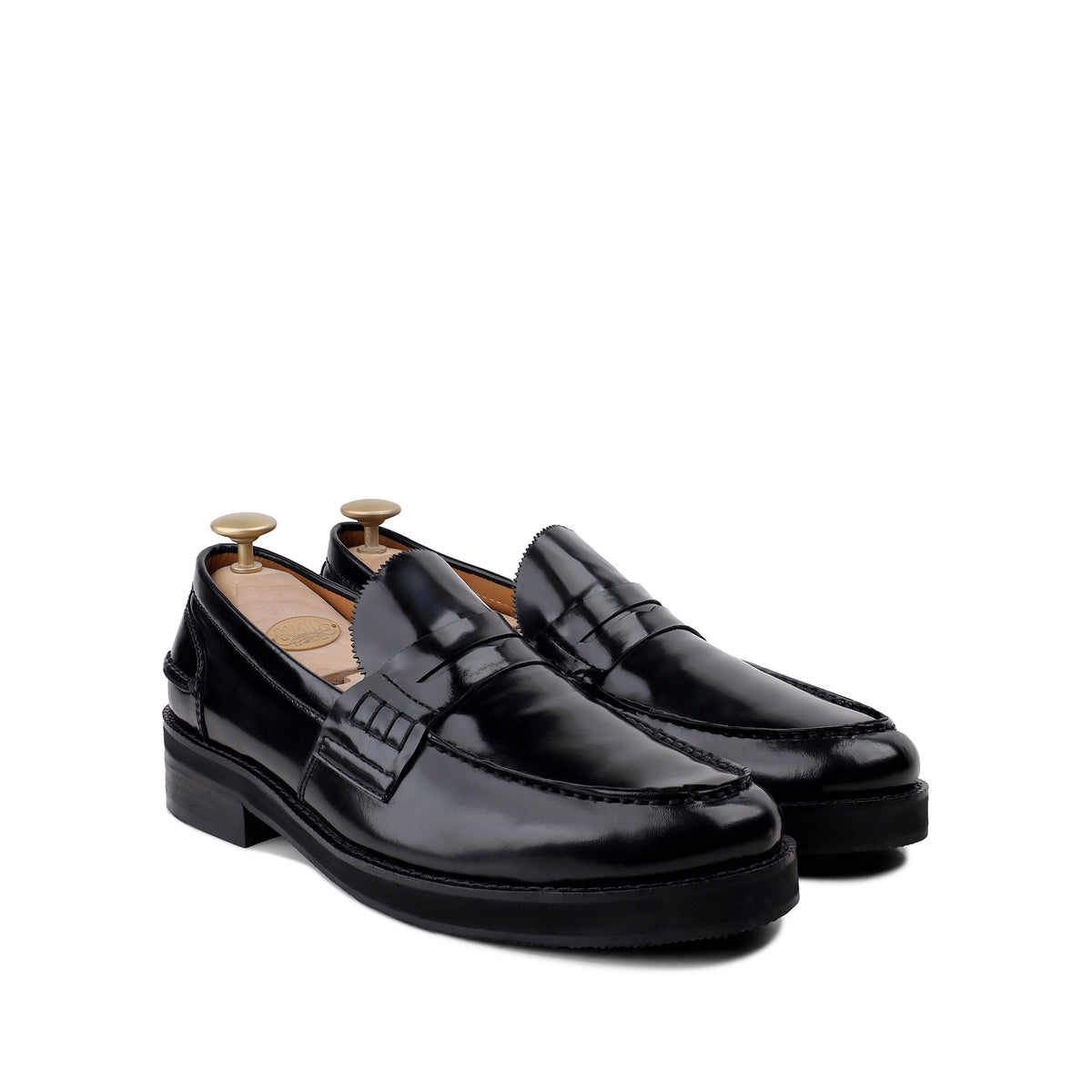 Collin - Men's Black Box Leather Loafer