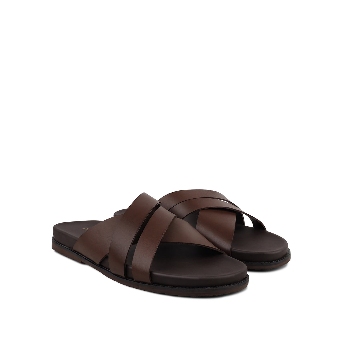 Vortex - Men's Dark Brown Calf Leather Slipper