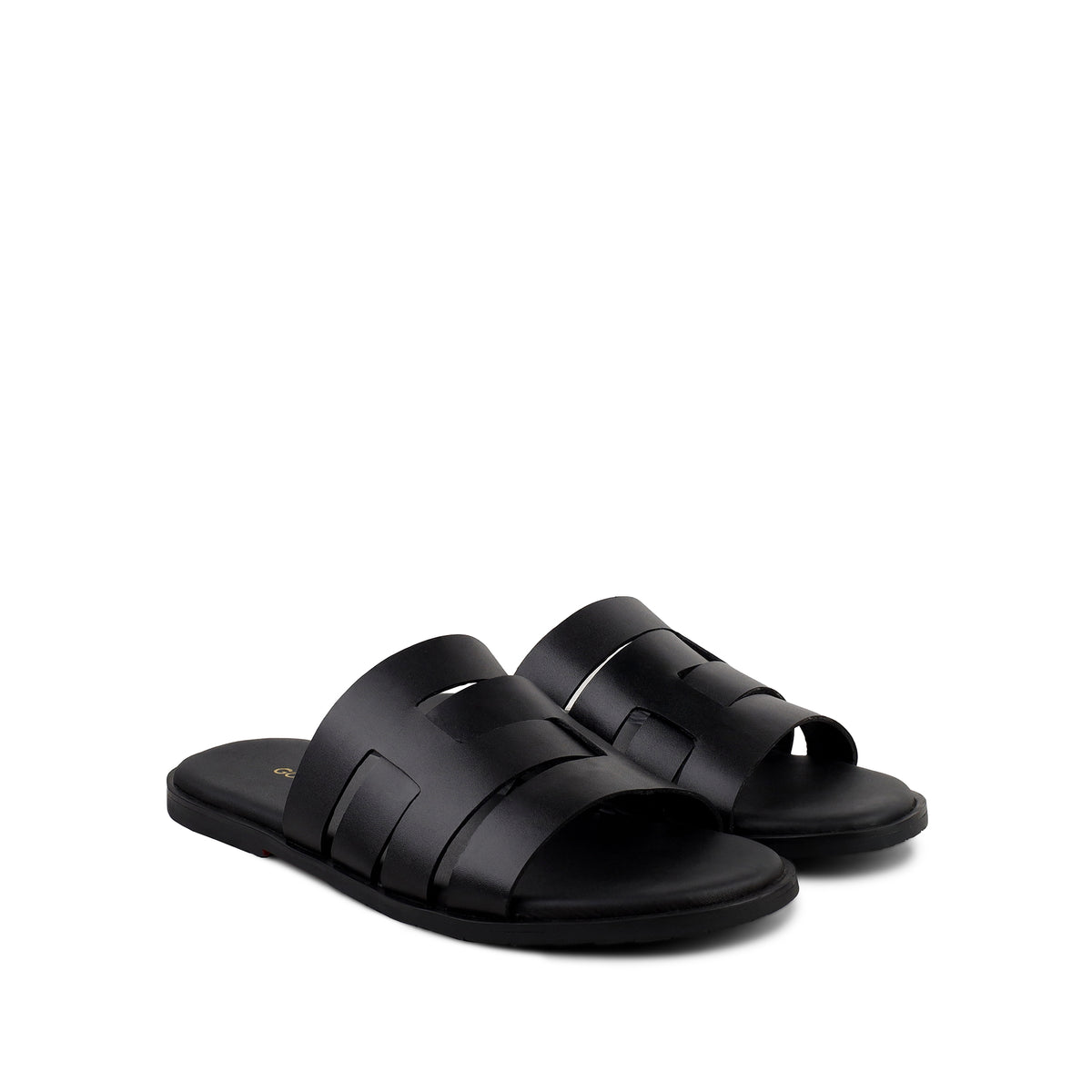 Caswell - Men's Black Calf Leather Slipper