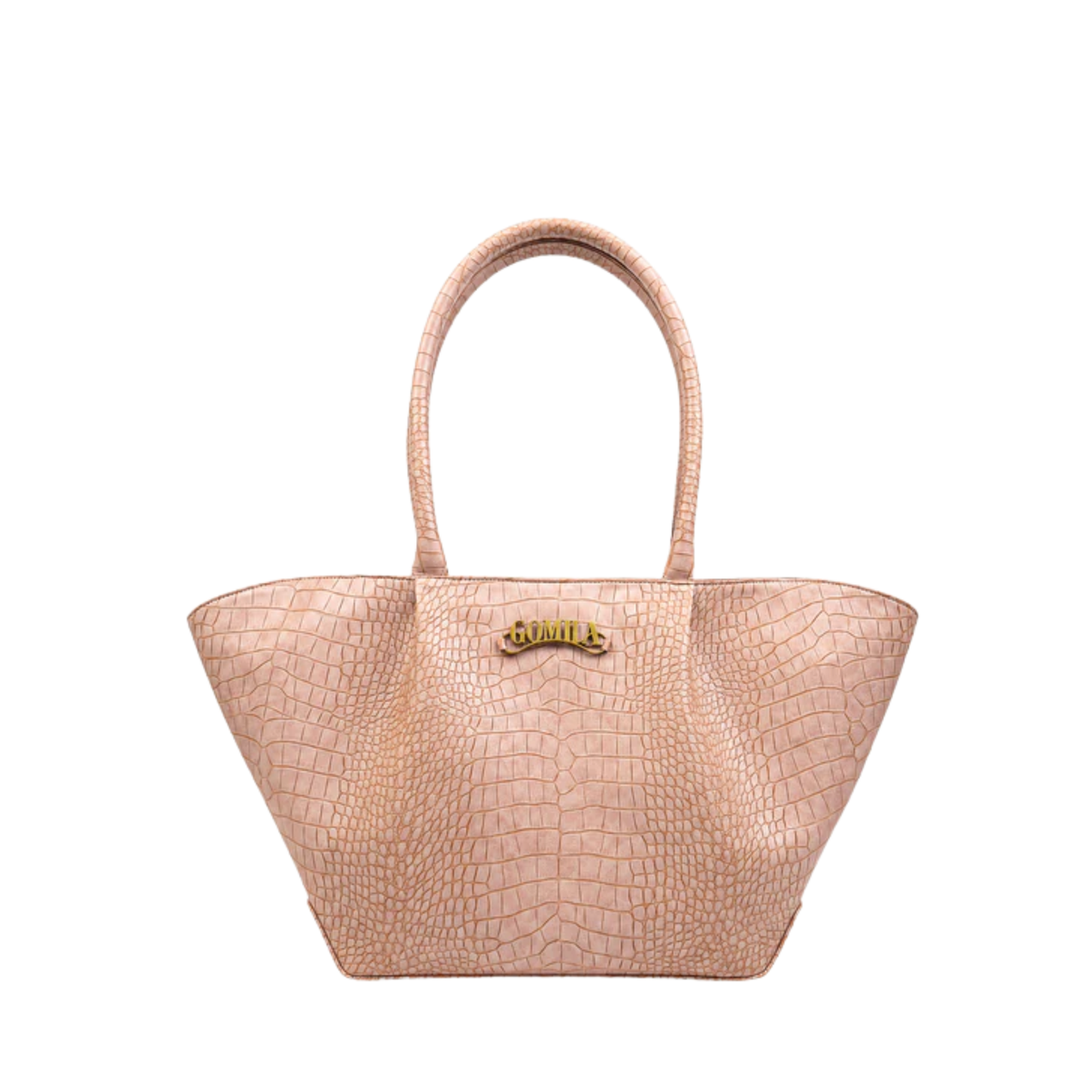 Luvra - Pink Crocodile Rexin Bag