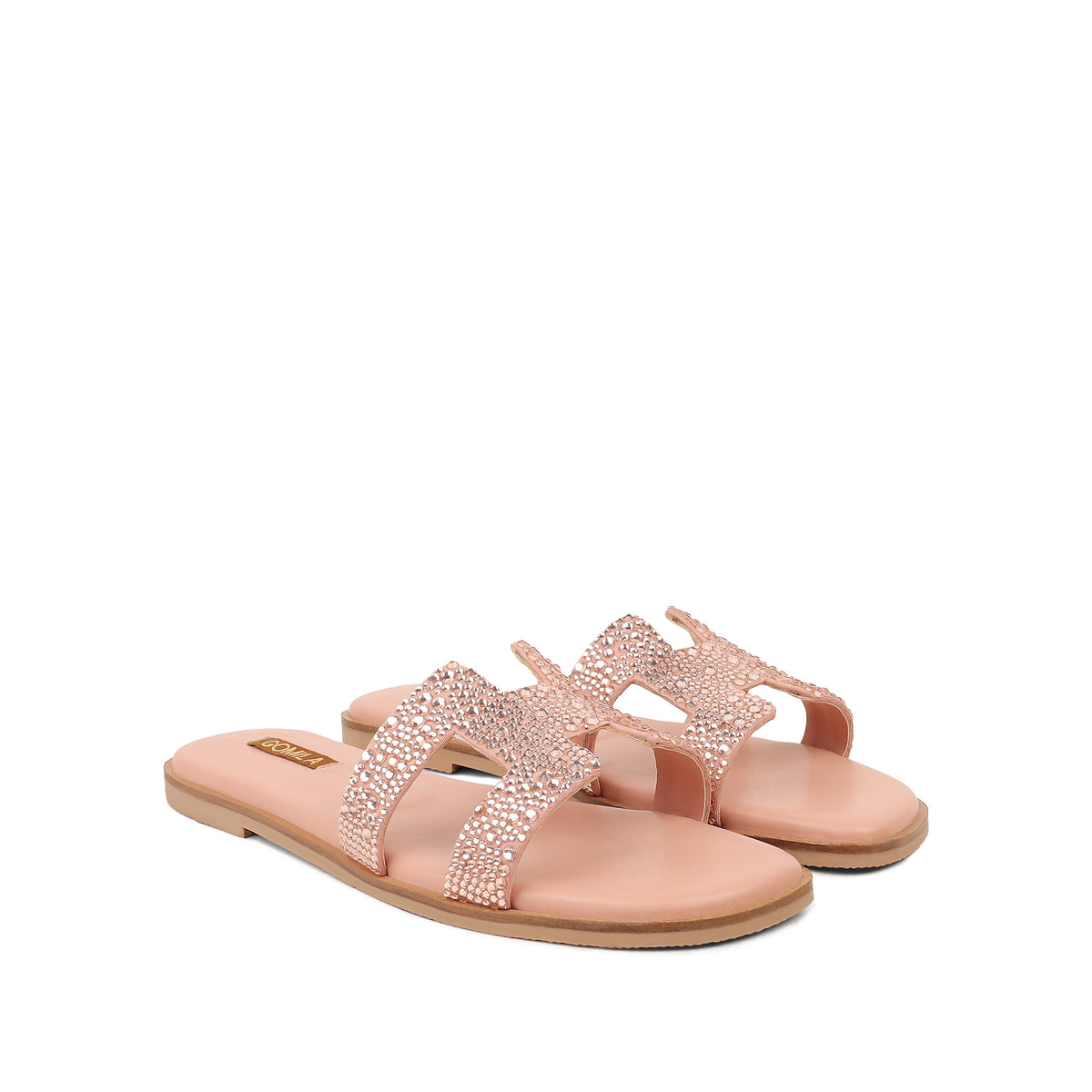 Sierra - Women's Rose Pink Rhinestone Slipper