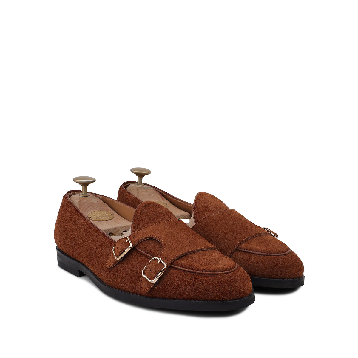 Drobak - Men's Cognac Suede Leather Belgian Loafer