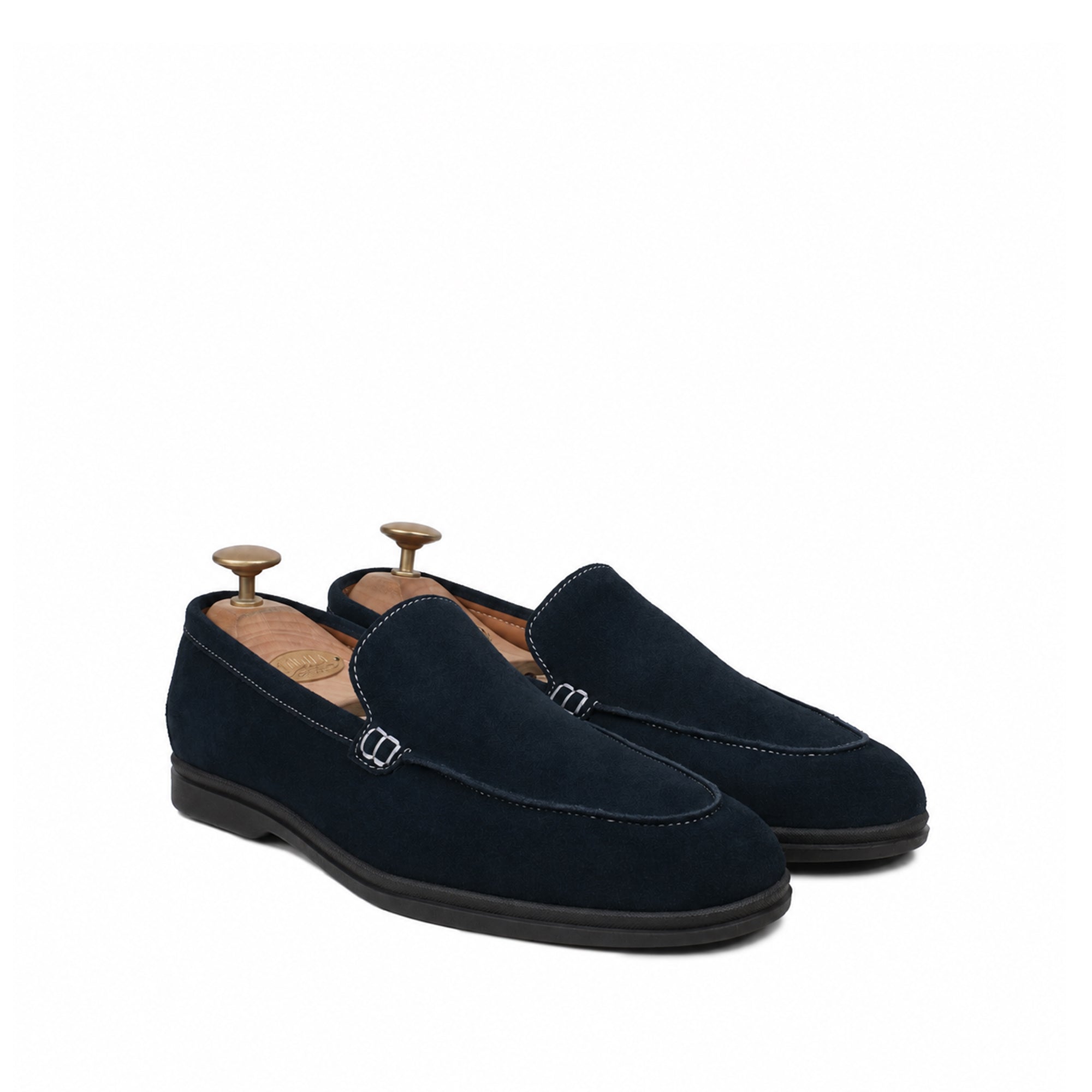 Crest - Men's Navy Blue Suede Loafer